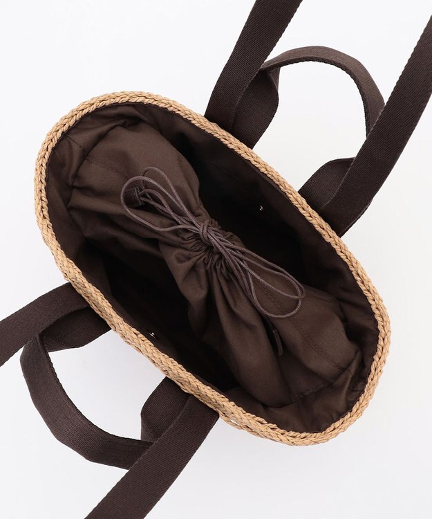 LA BAGAGERIE 【MONICA】ダブルハンドルかごバッグ ダークチョコ