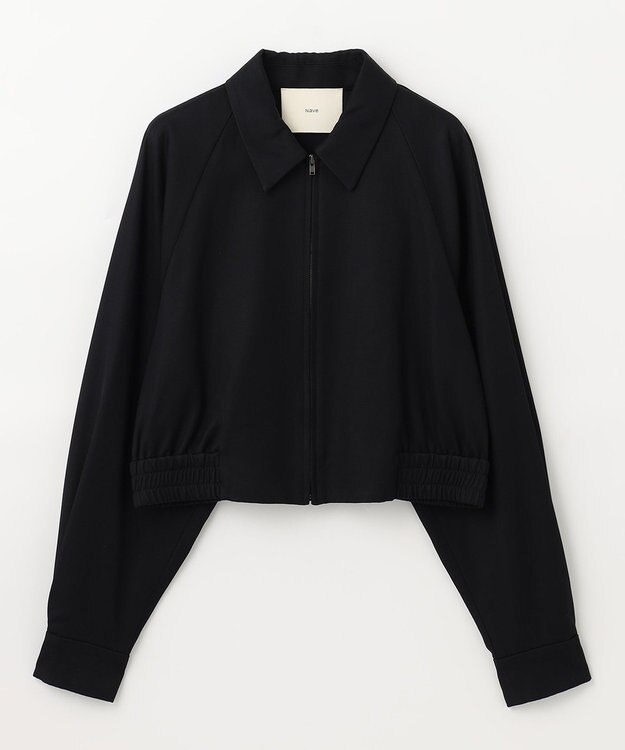 NAVE 【Nave　洗える】バルキーツイル ジップアップブルゾン ブラック系
