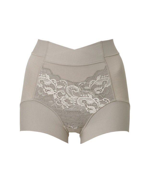 BRADELIS New York 【BRADELIS NewYork peace】綿混フィットレースショーツ ウエストからヒップ下まですっぽり包み補整するショーツ グレージュ