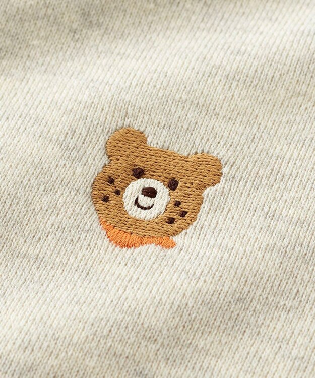 MIKI HOUSE HOT BISCUITS 【70-120cm】【Everyday Series】ワンポイント くすみカラー裏毛パイルトレーナー グレー