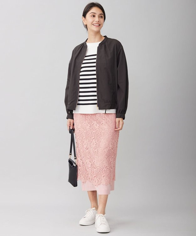 自由区 【撥水加工・UVケア・洗える】ライトグログラン ブルゾン スレート