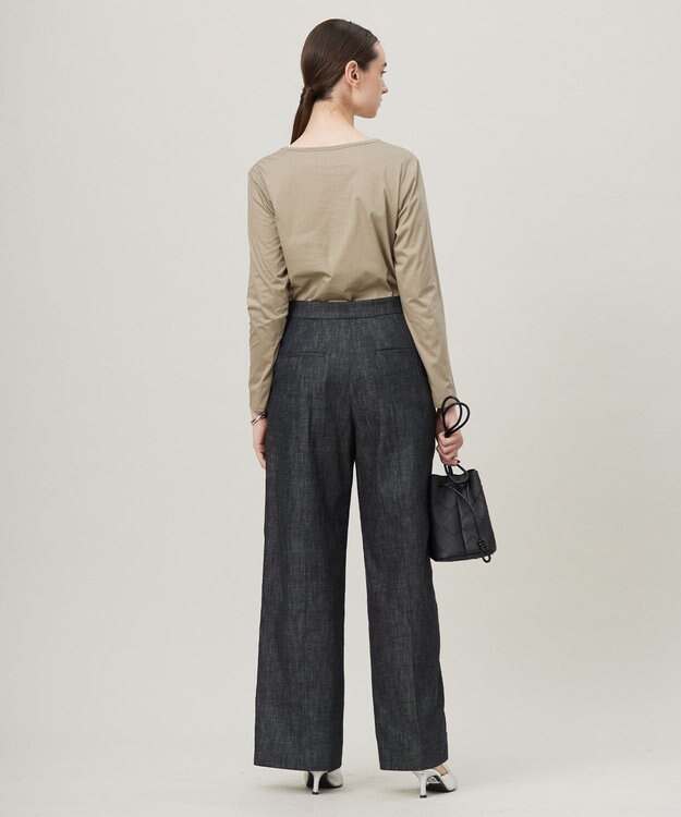 ICB L 【洗える】46Gハンドレッドジャージー プルオーバー トープ×オフホワイト系