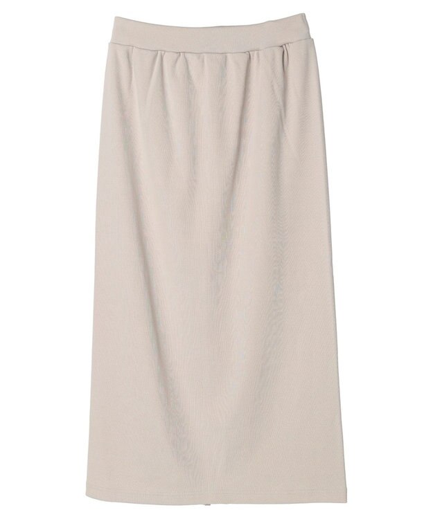 CRAFT STANDARD BOUTIQUE リブロングスカート Gray Beige
