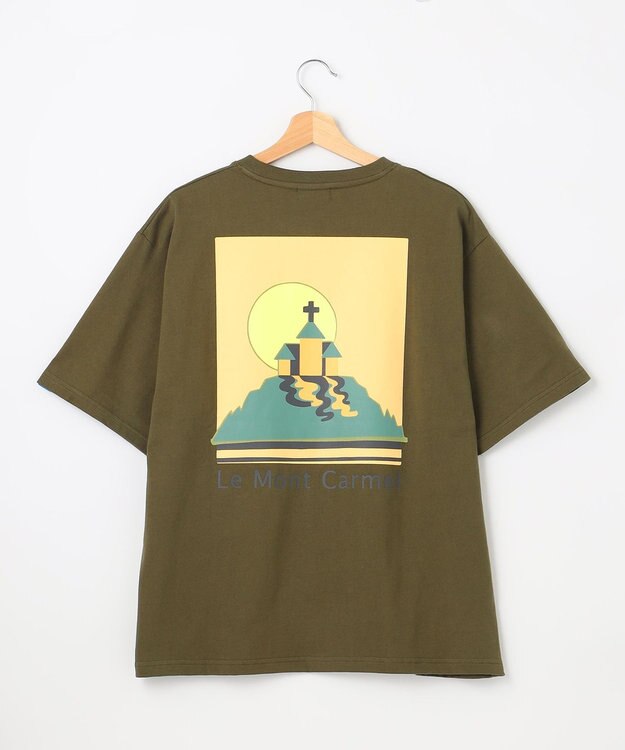 SHARE PARK LADIES 【EC限定カラーあり・UVカット・吸水速乾】カラフルロゴバックプリントＴシャツ カーキ系