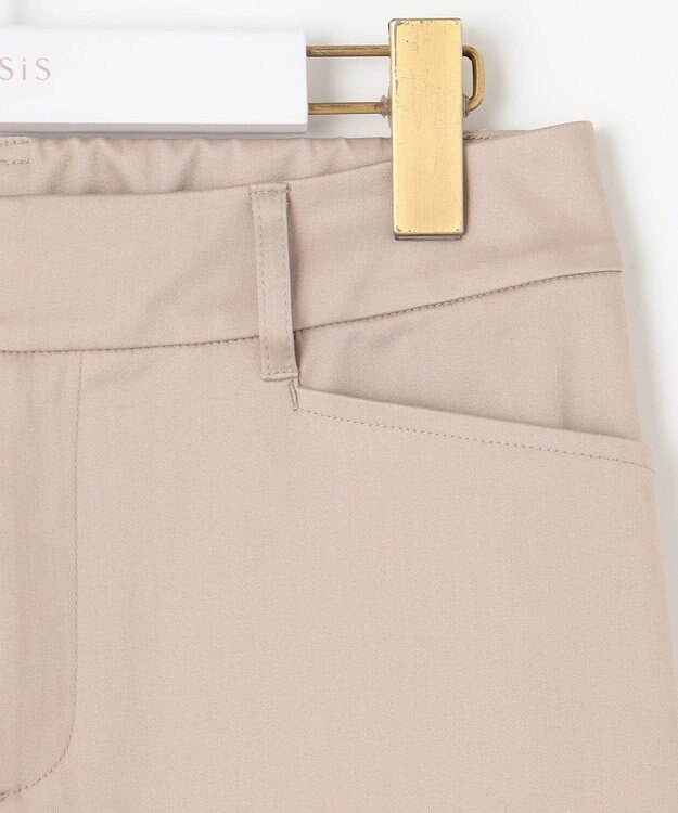 ANY SIS 【撥水機能】サテンストレッチビューティー パンツ ベージュ