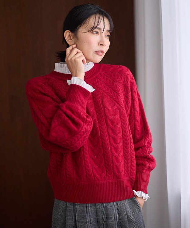 ANY ソフトタッチケーブル２ＷＡＹニット レッド