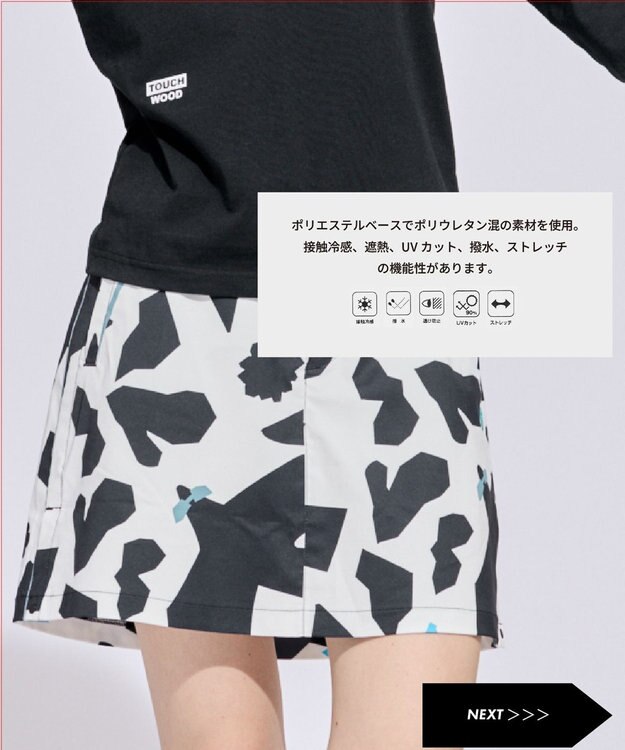 PW CIRCULUS 【WOMEN】DOVE柄 ボックススカート ゴルフウェア レディース ホワイト系5