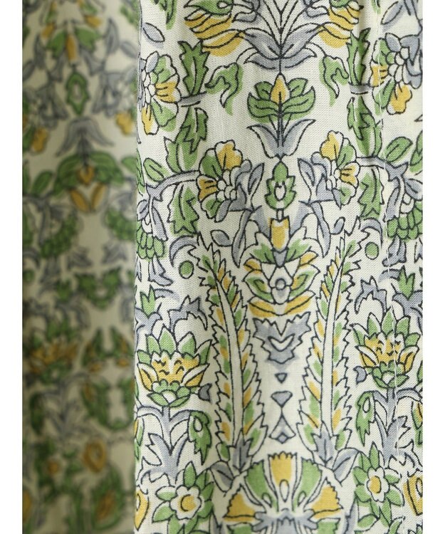 CRAFT STANDARD BOUTIQUE インド綿アラベスク柄ワンピース Green
