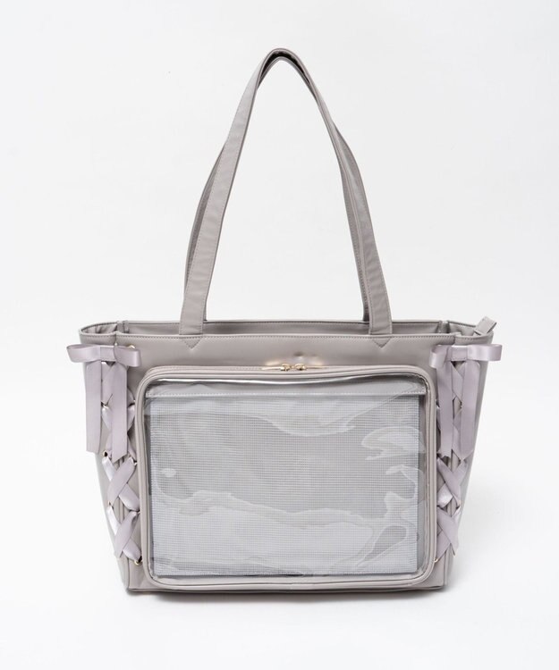 WEGO 【痛バ＆推し活グッズ】レースアップフレーム痛バッグS【一部店舗限定】 グレー