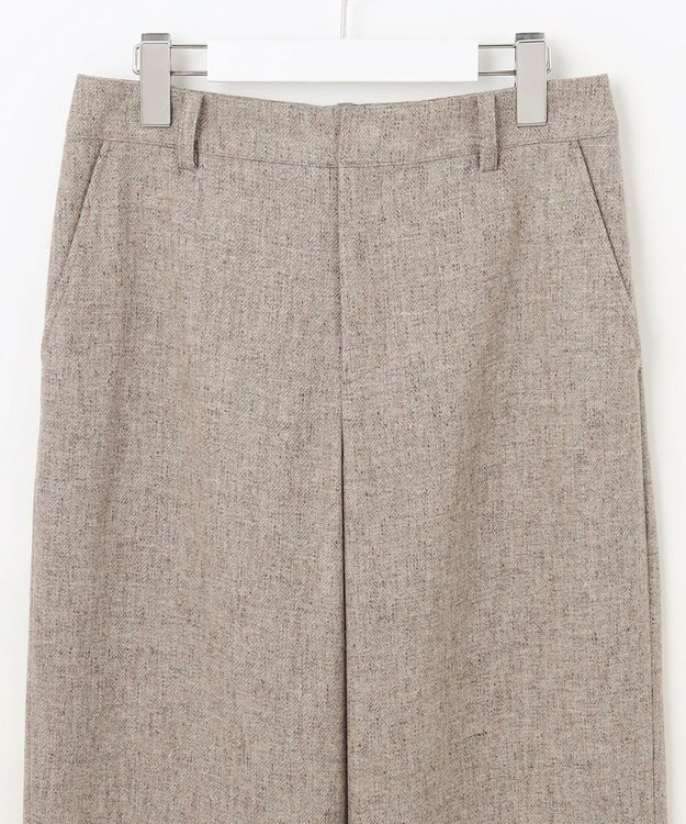 J.PRESS LADIES T/W シャブレーツイル セミワイド パンツ ベージュ系