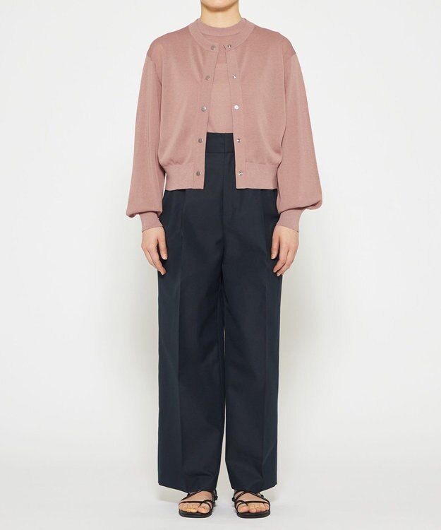 uncrave 【手洗い可】シアー ニットカーディガン（uncrave STANDARD） ピンク