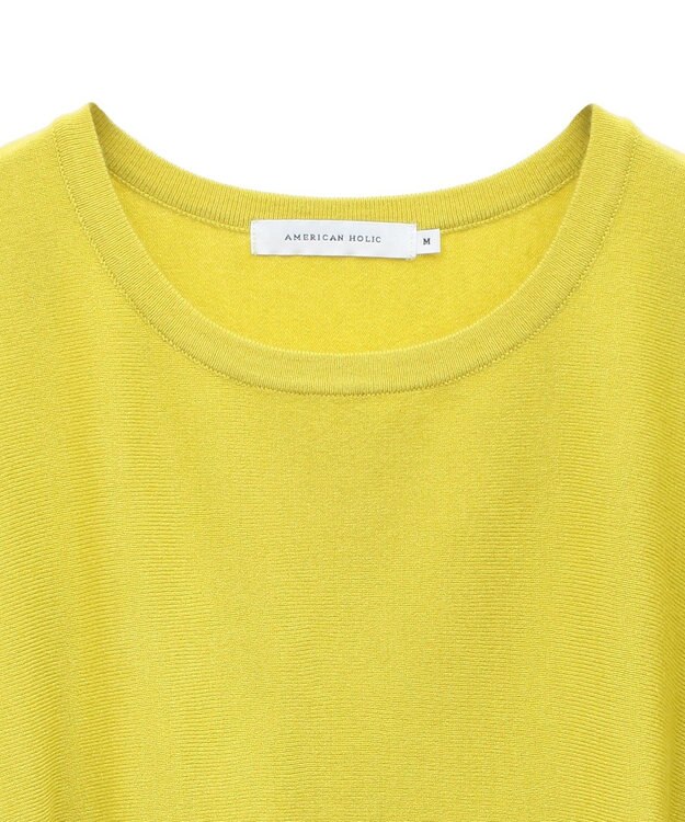 AMERICAN HOLIC バイパチポンチョライクＢＩＧニットプルオーバー Yellow
