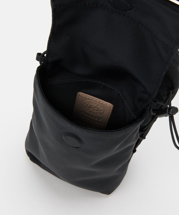 russet ≪500mlペットボトルが入る≫ナイロン多機能ミニショルダーバッグ(CE-1613) Black