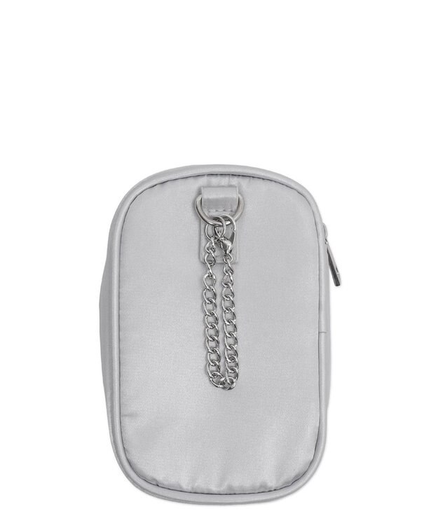 WEGO 【痛バ＆推し活グッズ】ダブルリボンサテンぬいポーチ シルバー