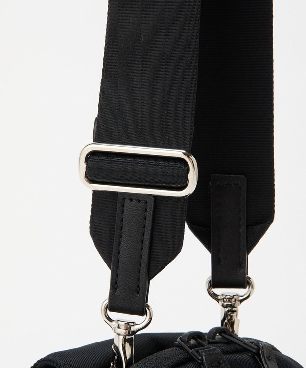 russet ≪500mlペットボトルが入る≫ナイロン多機能ミニショルダーバッグ(CE-1613) Black