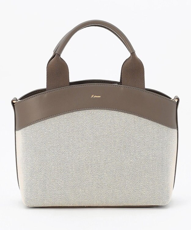 J.PRESS LADIES 【2WAY】キャンバス トートショルダー モカ系