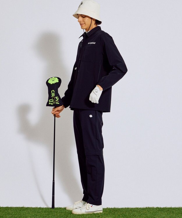 PW CIRCULUS 【ストレッチ素材】【MEN】2WAY デタッチャブルパンツ ゴルフ ブラック系