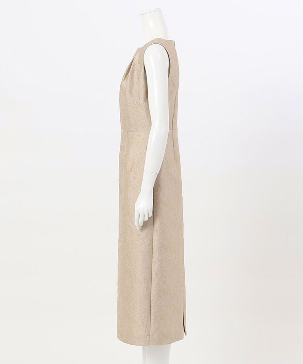 23区 L 【エステータ】シャイニージャカード ワンピース グレージュ系