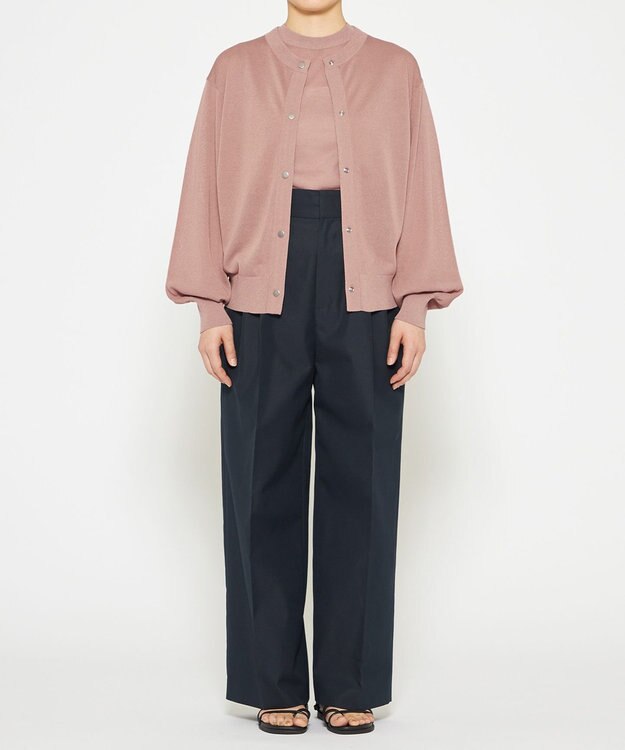 uncrave 【手洗い可】シアー ニットカーディガン（uncrave STANDARD） ピンク