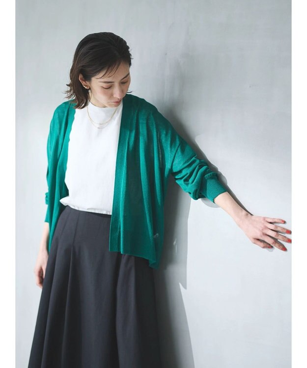 Green Parks 接触冷感ゆったりカーデ Green