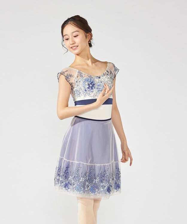 Chacott フレンチスリーブレオタード ブルー