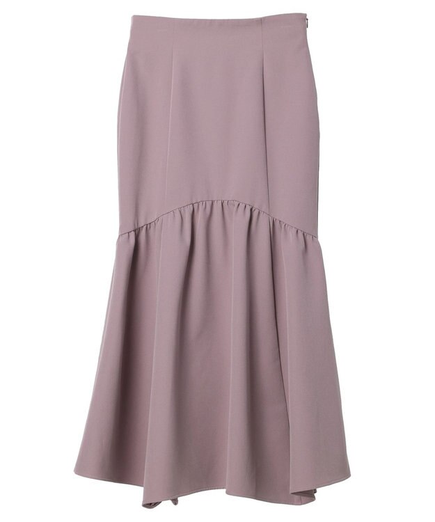 earth music&ecology ギャザー切替マーメイドスカート Grayish Pink