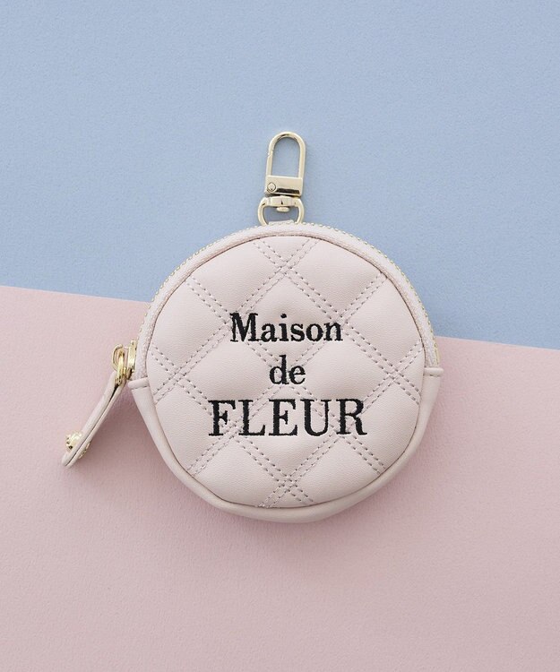 Maison de FLEUR ラウンドキルティングコインケース Pink
