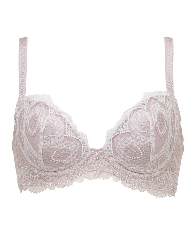 BRADELIS New York 【BRADELIS New York/ 育乳補整ブラ・STEP2 寄せる】ベルステップ2ブラ25A1 谷間を作ってキープ パールホワイト