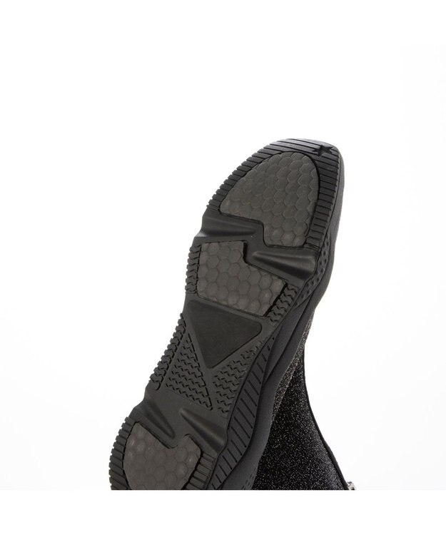 MODE ET JACOMO <carino>フロントジップニットブーツ ダークシルバー