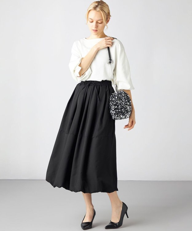 LA BAGAGERIE 【MONICA】スパンコール巾着ショルダー シルバー