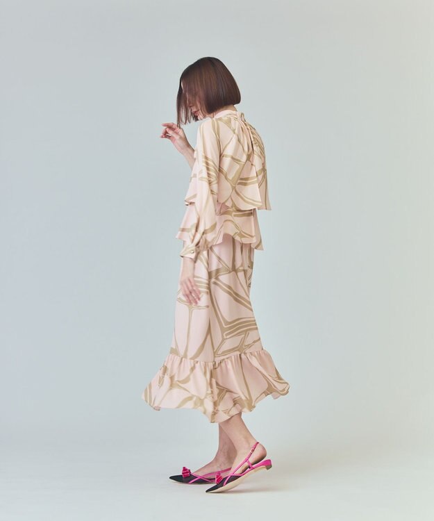 GRACE CONTINENTAL キカラッフルレイヤードワンピース ピンク