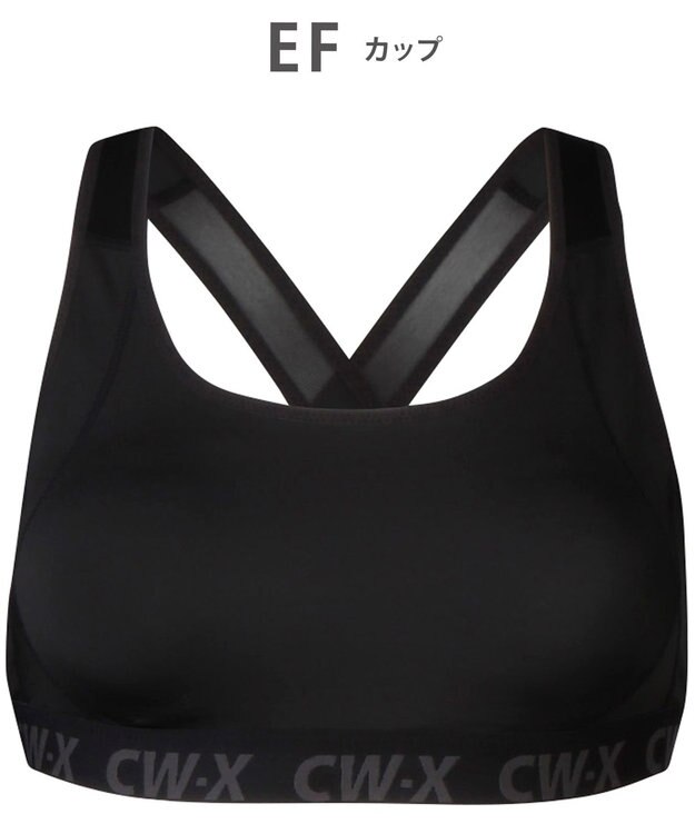 CW-X 【WOMEN】 スポーツブラ 5方向 吸汗速乾（前身頃） HTY128 /ワコール ブラック
