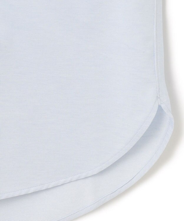 J.PRESS MEN 【KING SIZE】ピンチェックジャージ バンドカラーシャツ サックスブルー系