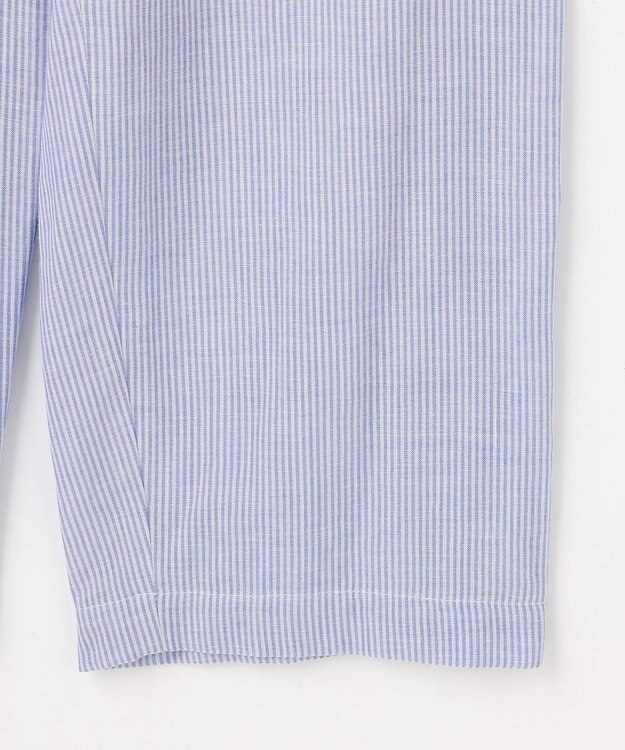 自由区 【WEB限定】オーガニックコットンパジャマ ブルーストライプ×イエロー