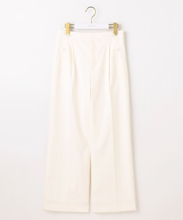 ANY SIS 【ストレッチ・接触冷感・撥水・UVカット・洗える】エアリーストレッチ ワイドパンツ オフ