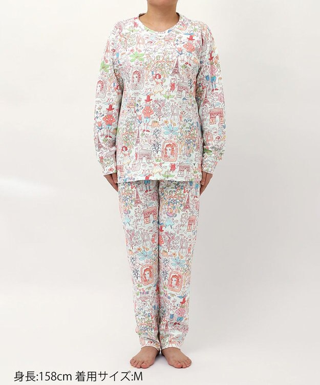 tsumori chisato SLEEP ツモリチサト パジャマ 長袖 長ズボン 綿混(本体) レディース UDX582 /ワコール サックス