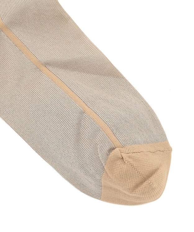 23区 シアー クルーソックス ベージュ系