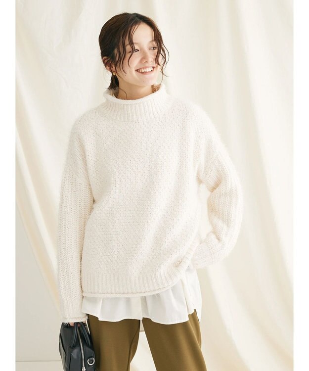 CRAFT STANDARD BOUTIQUE バスケットモールスタンドネックプルオーバー Ivory