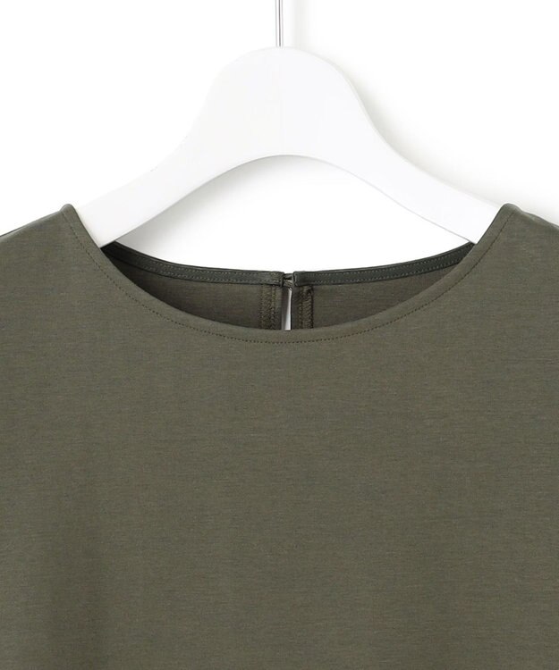 23区 S 【一部店舗限定】コットンポンチコンビジャージー コクーンスリーブ カットソー カーキ系