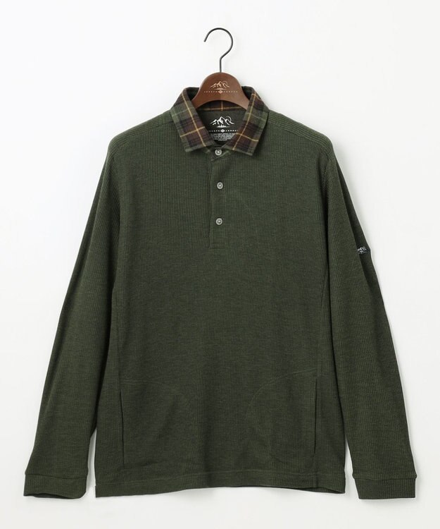 JOSEPH ABBOUD MOUNTAIN 【サスティナブル/吸水速乾】ドライミックスメリノポロ カーキ系