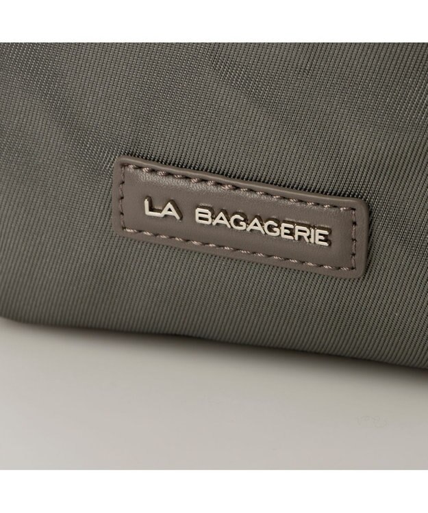 LA BAGAGERIE フロントポケット　スクエアナイロントート グレー