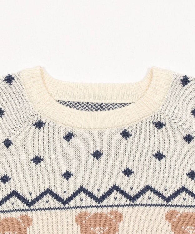 WEGO ノルディックベアニットプルーバー ホワイト