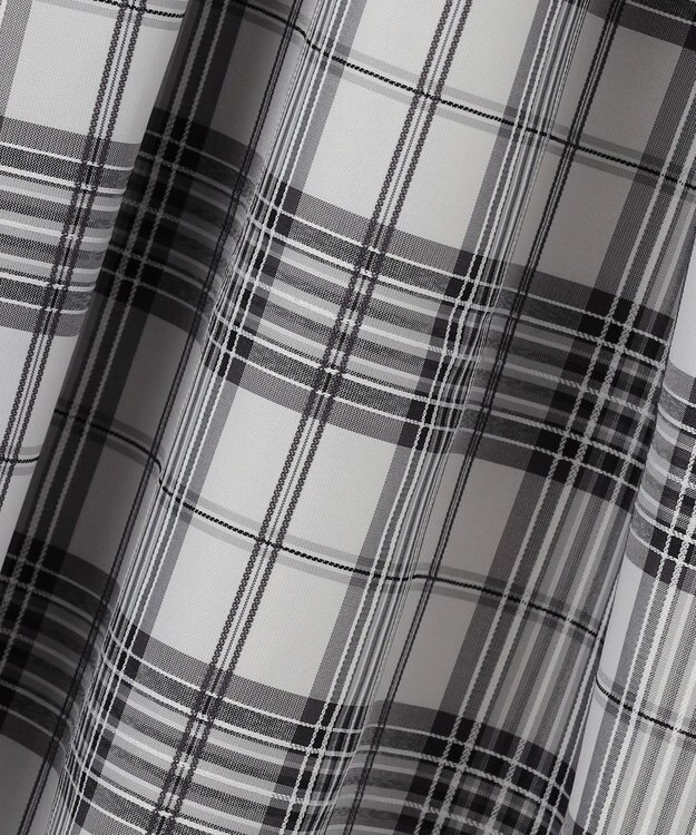 ANY SIS ファブリックドッキング ワンピース ブラック×ブロックチェック