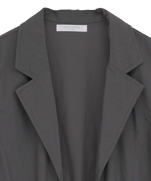 Green Parks ウエストドロストナイロンベスト Charcoal Gray