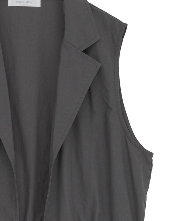 Green Parks ウエストドロストナイロンベスト Charcoal Gray