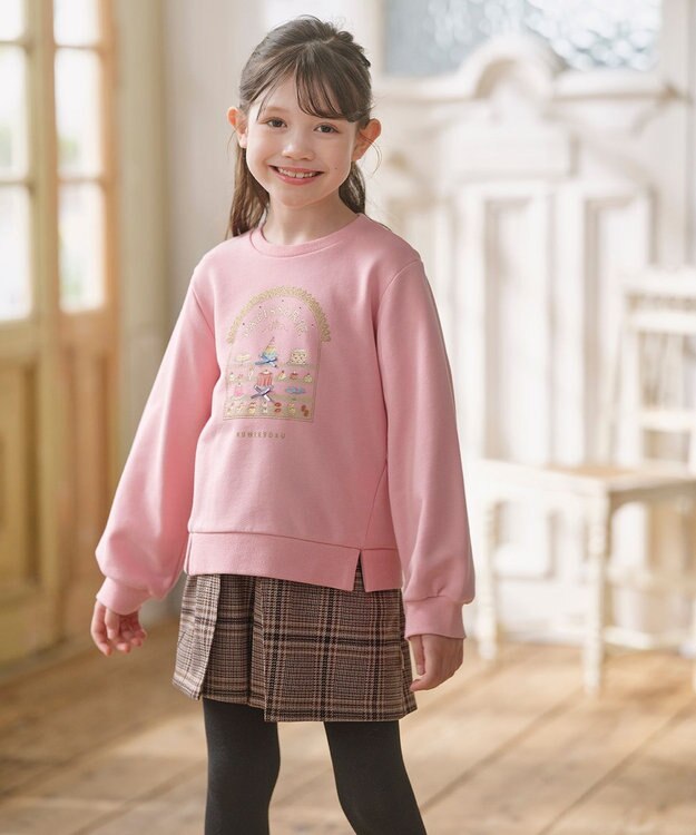 組曲 KIDS 【150-160㎝】パティスリー トレーナー ピンク