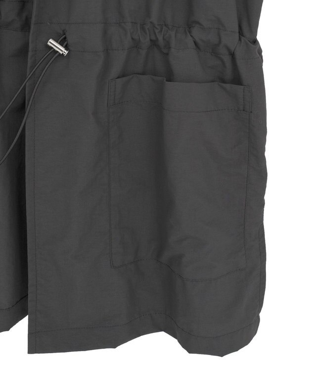 Green Parks ウエストドロストナイロンベスト Charcoal Gray