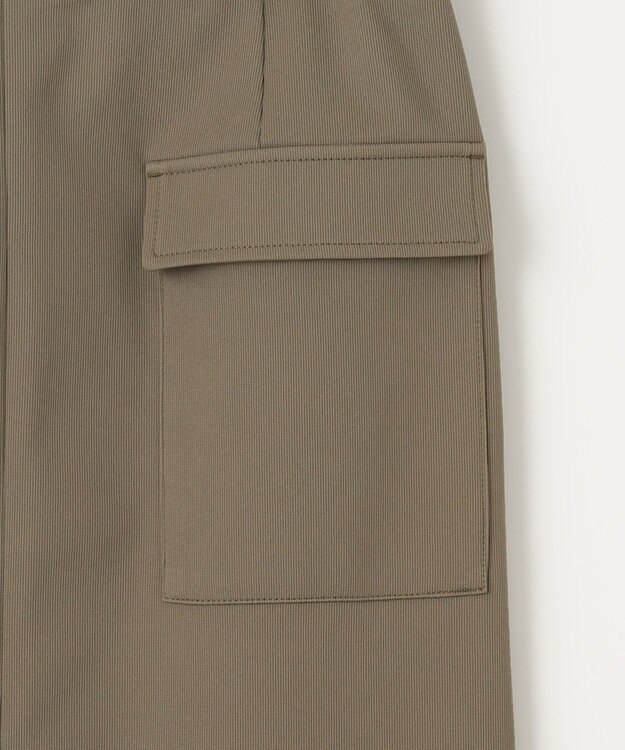 J.PRESS LADIES 【洗える・イージーケア】 アクティブピケストレッチ ナロー スカート カーキ系