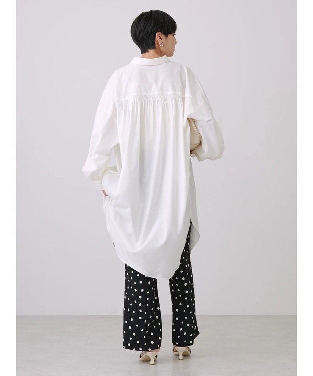 AMERICAN HOLIC バックギャザーシャツワンピース Off White