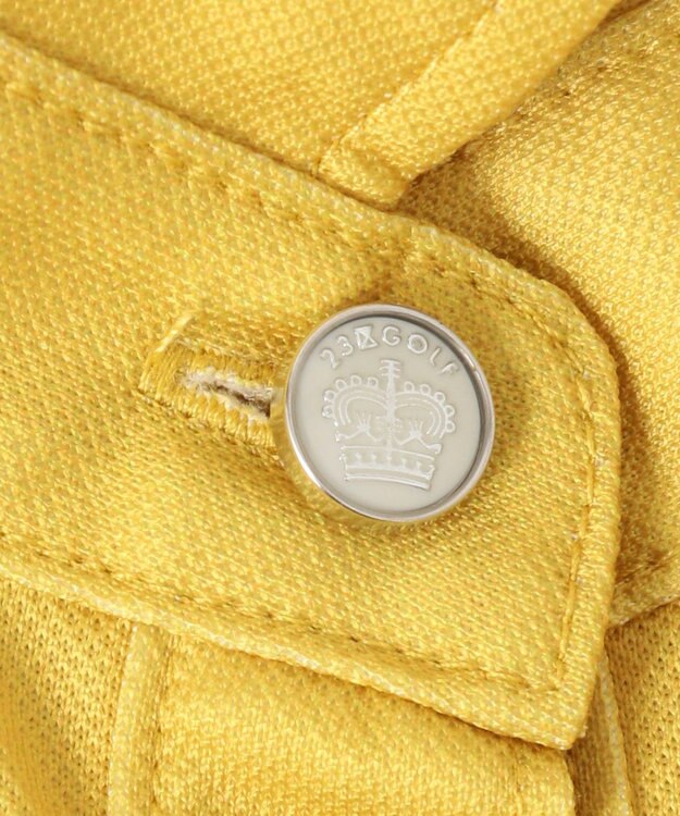 23区GOLF 【WOMEN】ワッペンプリント鹿の子シャツ キャメル系